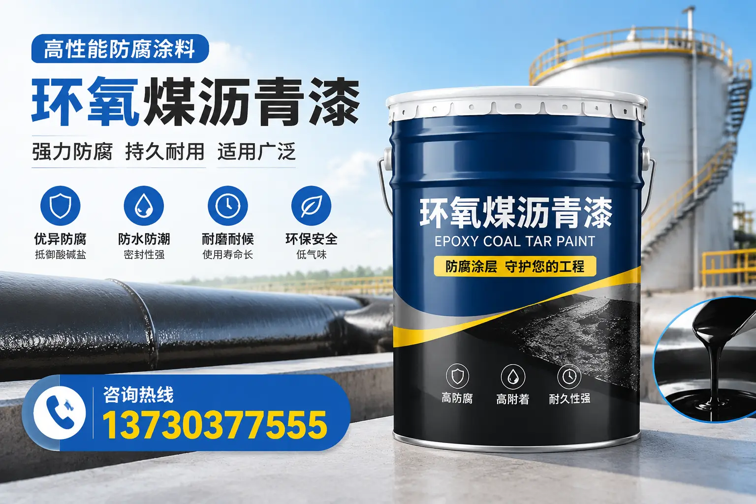环氧煤沥青漆的耐久性分析,适合修武的使用场景